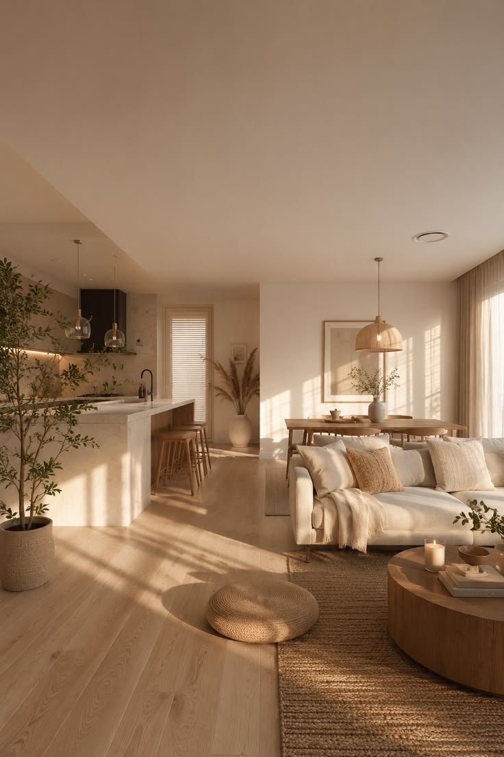 Warm neutral living room inspiration